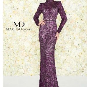 Mac Duggal evening gown purple